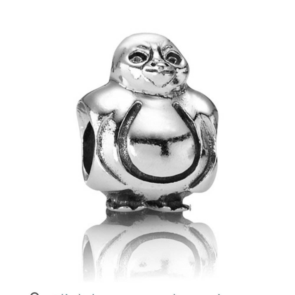 Pandora Retired Sterling Silver Smooth Head Penguin Animal Bead 790423